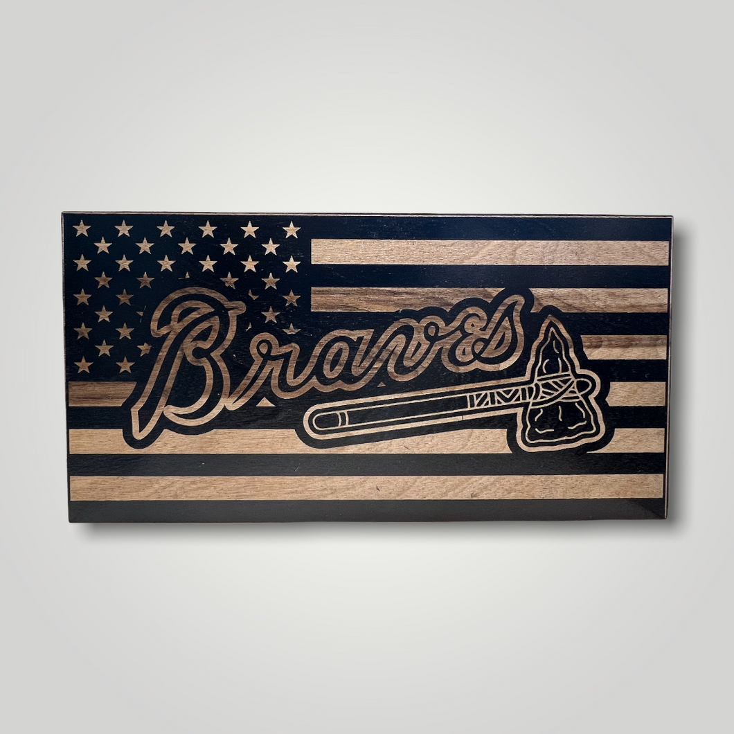 Atlanta Braves Wood Flag – The Grumpy Woodworker